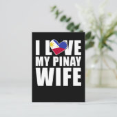 Carte Postale Épouse Pinay Philippines Amour Mari Fier (Debout devant)