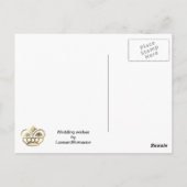 Carte Postale Épouser les souhaits, le champagne et le gâteau de (Dos)