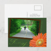 Carte Postale Épouser vert amorti orange de Merci de marguerite (Devant / Derrière)