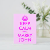 Carte postale Épousez John et restez calmes (Debout devant)