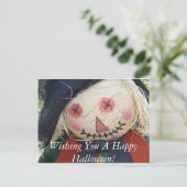 Carte Postale Épouvantail de Joyeux Halloween (Debout devant)