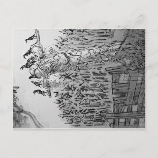 Carte Postale Épouvantail "sans cerveau".