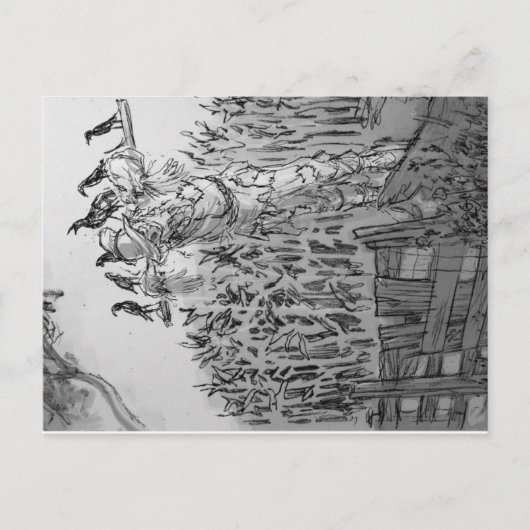 Carte Postale Épouvantail "sans cerveau". (Devant)