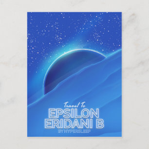 Carte Postale Epsilon Eridani b sci-fi poster voyage
