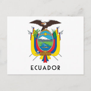 Carte Postale Equateur - symbole/blason/drapeau/couleurs/emblème