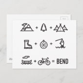 Carte Postale Équation d'activités de plein air à Bend Oregon (Devant / Derrière)