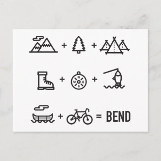 Carte Postale Équation d'activités de plein air à Bend Oregon