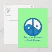 Carte Postale Équation pour bon Karma (Devant / Derrière)