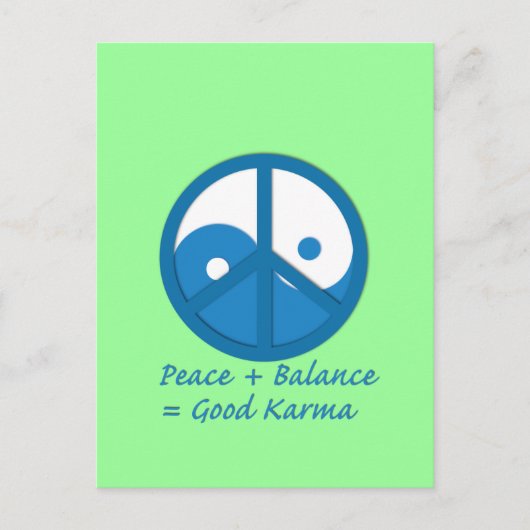 Carte Postale Équation pour bon Karma (Devant)