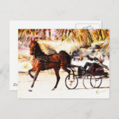 Carte Postale équestre | Flames (Devant / Derrière)