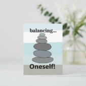 Carte Postale Équilibrage de pierre (Debout devant)