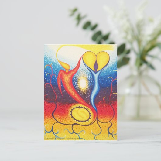 Carte Postale Équilibre 1+1=3 (Debout devant)