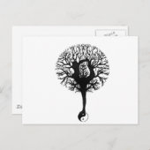 Carte Postale Équilibre de l'arbre de yoga (Devant / Derrière)