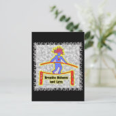 Carte Postale Équilibrer Respiration et amour sur gris (Debout devant)