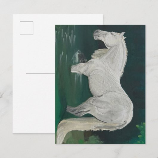 Carte Postale Équine Éthérée (Devant / Derrière)