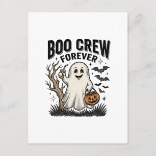 Carte Postale Équipage Boo Forever Vintage Fantôme Chemise Hallo