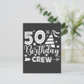 Carte Postale Équipage d'anniversaire 50 ans 50 Crew de fête (Debout devant)