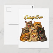 Carte Postale Équipage de l'herbe à chat Mignon Drôle Visages de (Devant / Derrière)