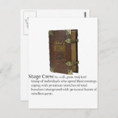 Carte Postale Équipage de scène (Devant / Derrière)