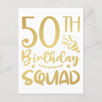 Carte Postale Équipe 50e anniversaire Équipage de fête 50