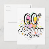 Carte Postale Équipe 60e anniversaire 60 équipe de fête (Devant / Derrière)