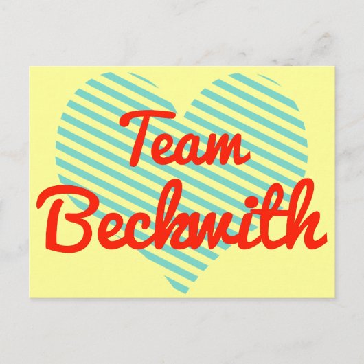 Carte Postale Équipe Beckwith (Devant)