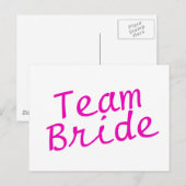 Carte Postale Équipe Bride Rose (Devant / Derrière)