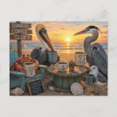 Carte Postale Équipe Café Lever du Soleil (Devant)