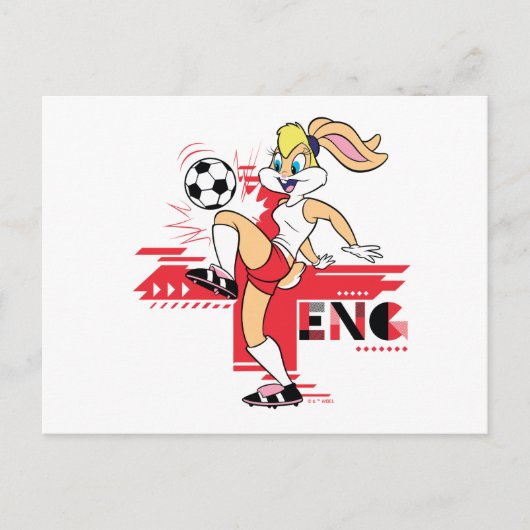 Carte Postale Équipe d'Angleterre de football graphique de Lola  (Devant)