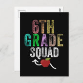 Carte Postale Équipe de 6e classe (Devant / Derrière)