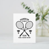 Carte Postale Équipe de badminton (Debout devant)
