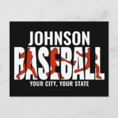 Carte Postale Équipe de baseball AJOUTER NOM Champion Joueur de  (Devant)