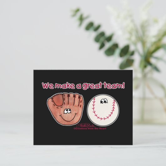 Carte Postale Équipe de baseball et de baseball (Debout devant)