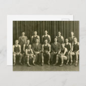 Carte Postale Équipe de basket-ball 1919 (Devant / Derrière)