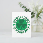 Carte Postale Équipe de boisson irlandaise/St. Patrick's Day (Debout devant)