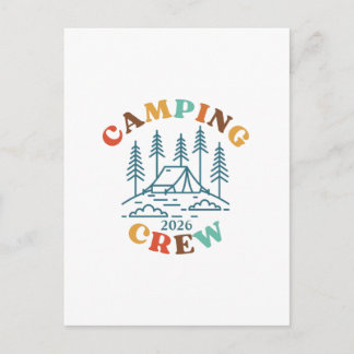Carte Postale Équipe de camping personnalisée