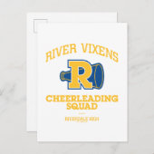 Carte Postale Équipe de cheerleading des Vixens de la rivière (Devant / Derrière)