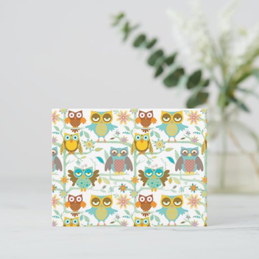 Carte Postale Équipe de chouettes (Debout devant)