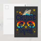 Carte Postale Équipe de croisière 2025 Vacances en croisière (Devant / Derrière)