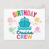 CARTE POSTALE ÉQUIPE DE CROISIÈRE D'ANNIVERSAIRE (Devant)