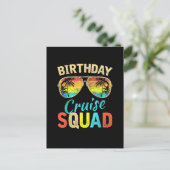 Carte Postale Équipe de croisière d'anniversaire (Debout devant)