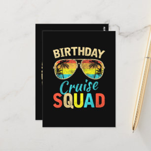 Carte Postale Équipe de croisière d'anniversaire