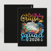 Carte Postale Équipe de croisière d'anniversaire 2026 (Devant / Derrière)