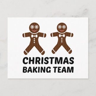 CARTE POSTALE ÉQUIPE DE CUISINE DE NOËL GINGERBREAD