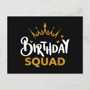 Carte Postale Équipe de fête d'anniversaire Équipe de groupe fam