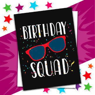 Carte Postale Équipe de fête de groupe amusante et cool pour l'a
