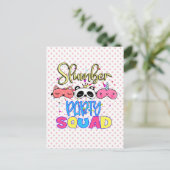 Carte Postale Équipe de filles en pyjama pour soirée pyjama (Debout devant)