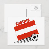 Carte Postale Équipe de football autrichienne (Devant / Derrière)