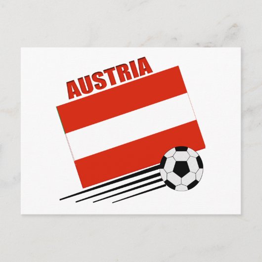 Carte Postale Équipe de football autrichienne (Devant)