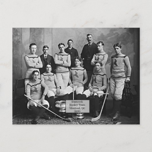 Carte Postale Équipe de hockey shamrock, Montréal, QC 1899" (Devant)